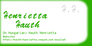 henrietta hauth business card